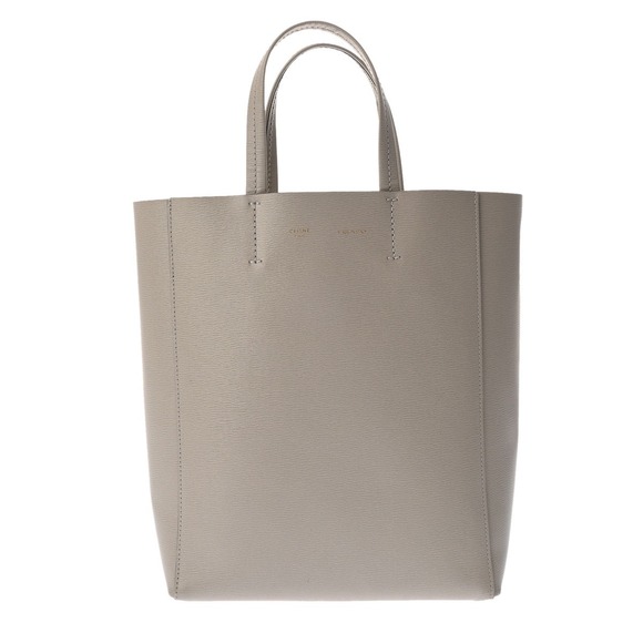 Celine Handbags - Celine Vertical Cabas Gray Leather Tote Bag